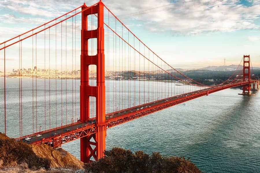 The Golden Gate Bridge opened in what decade?