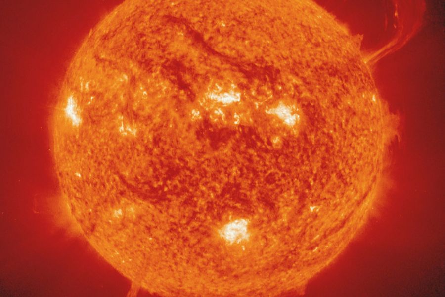 Which gas is most abundant in the Sun?